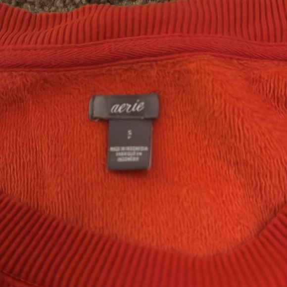 Orange/red Aerie sweatshirt size small - Picture 2 of 4